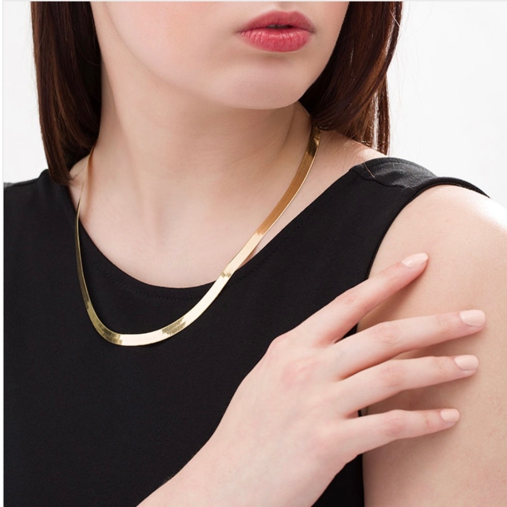 NIB House of Harlow 1960 Ladies' 16” + 3” Herringbone Chain Necklace